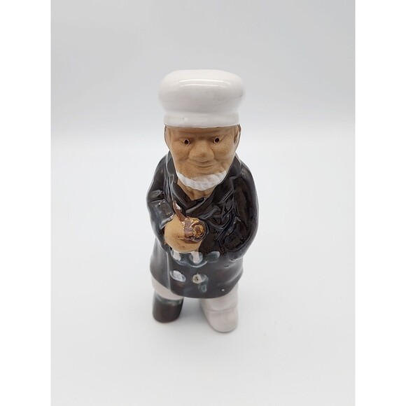 Sea Captain Peg Leg Glazed Pottery Ceramic Figurine Canadian Folk Art - Picture 12 of 12